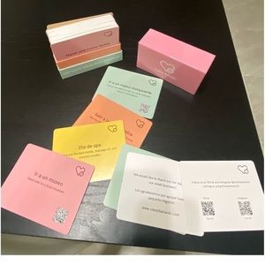 CIEN CITAS
100 DATE IDEAS FOR COUPLES; 4.5 " x
5.5 " x 2 "approx. Pastel Colors